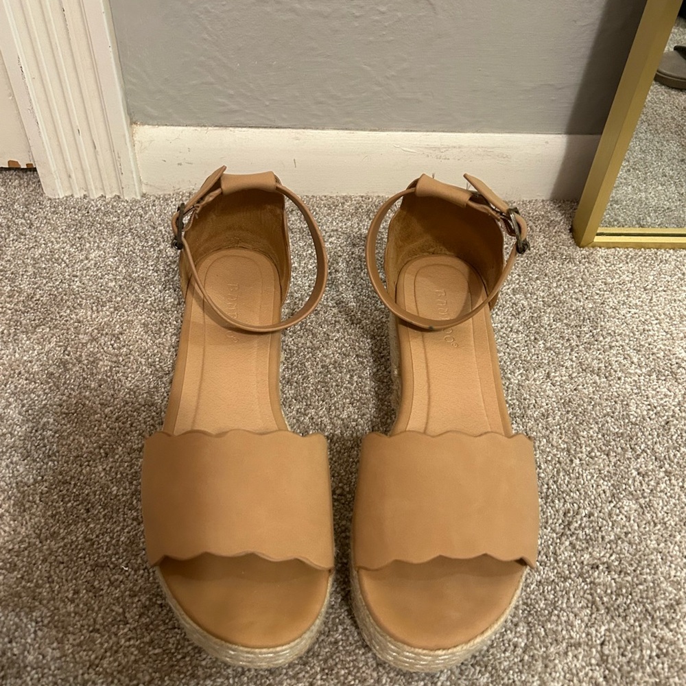 BAMBOO Tan Espadrille Sandals
